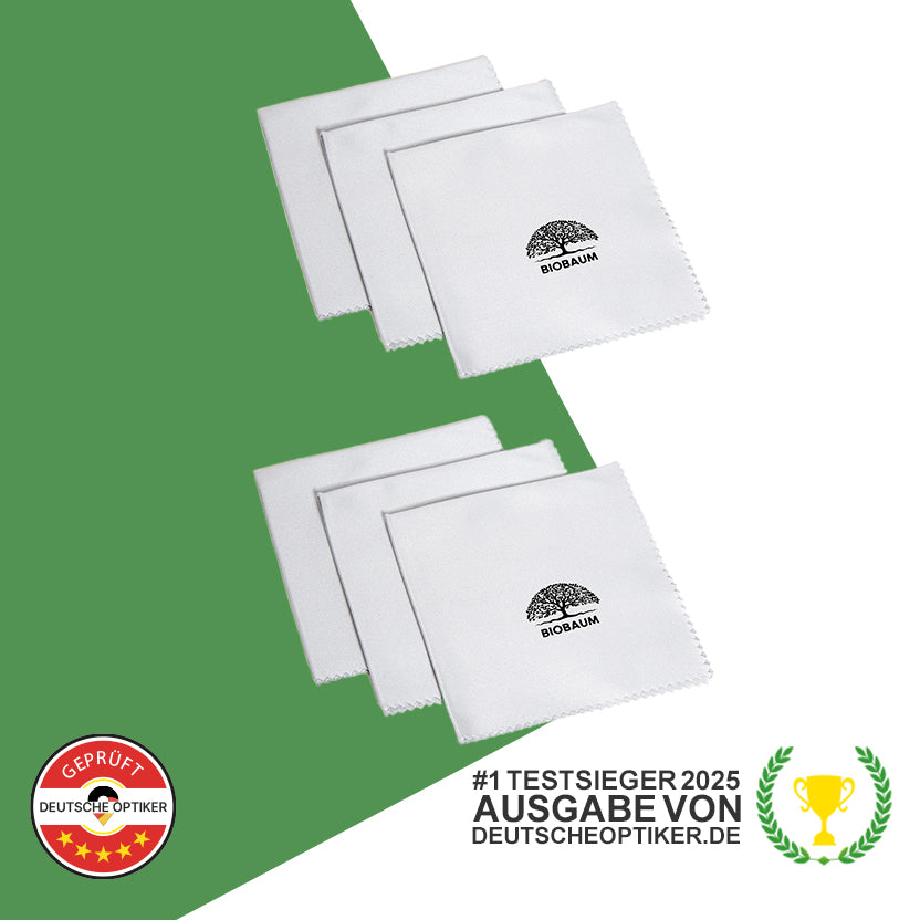 6-er Pack Microfasertuch 20x20 cm in Optikerqualität