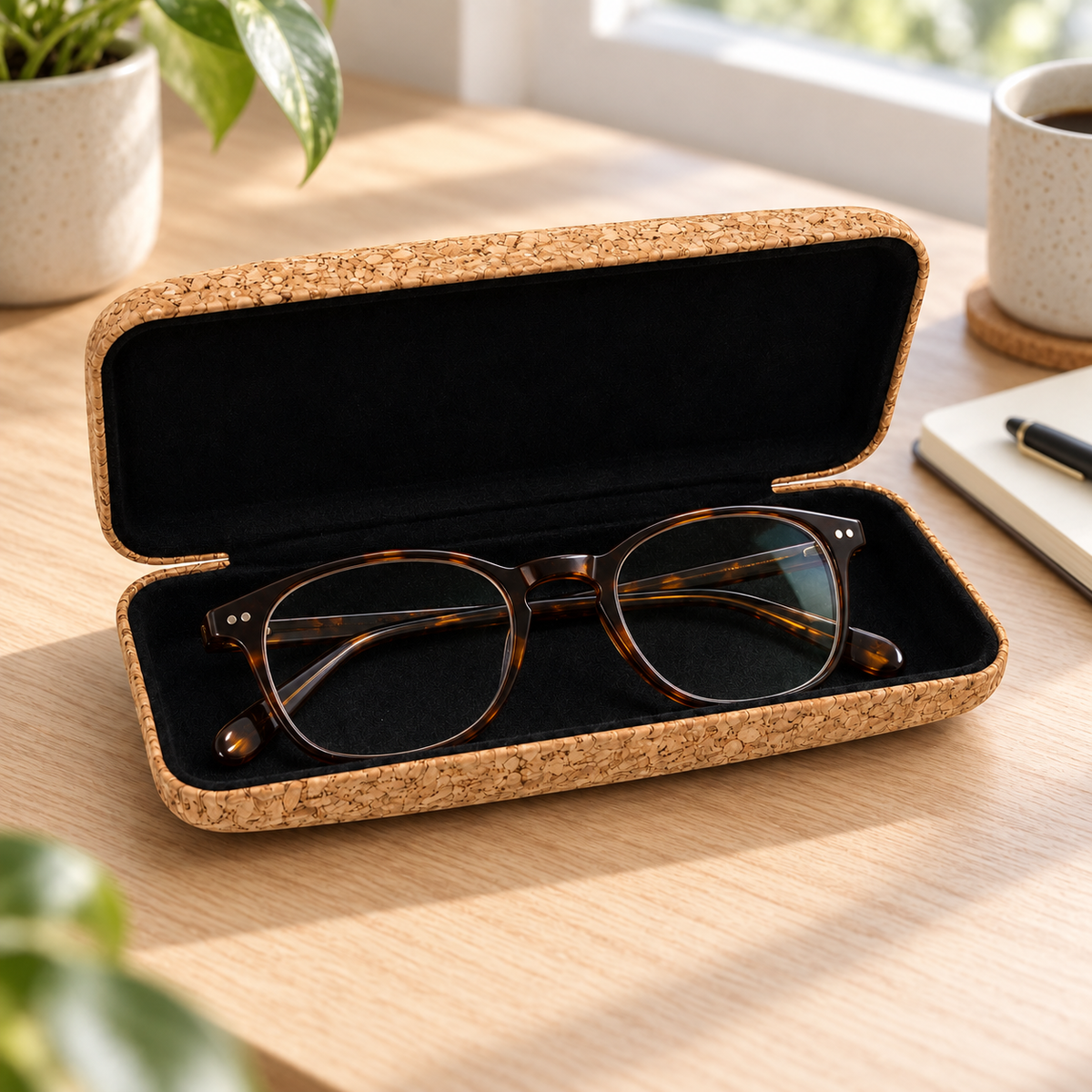 Brillenetui aus Kork – stabiles Hartschalenetui für Brillen & Sonnenbrillen