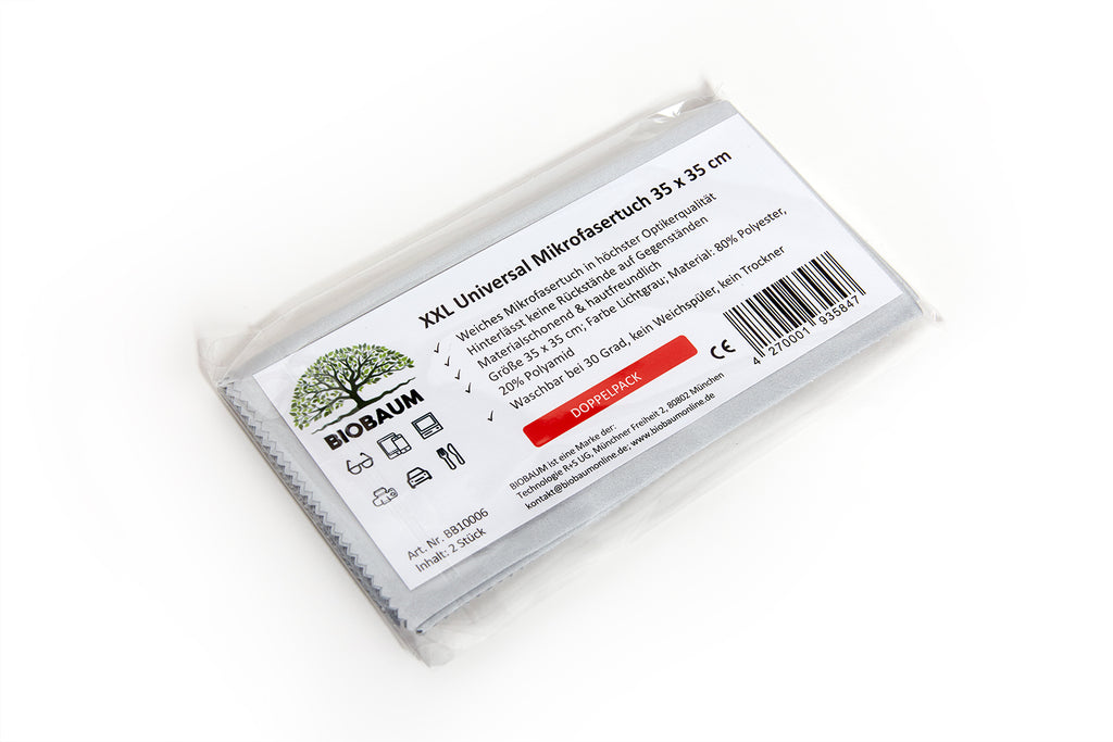 2 XXL Brillenputztuch 35x35 cm (Vorteilspack)