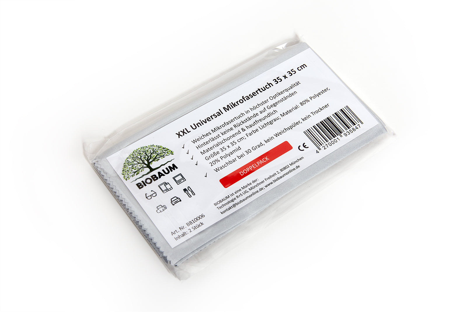 2 XXL Brillenputztuch 35x35 cm (Vorteilspack)