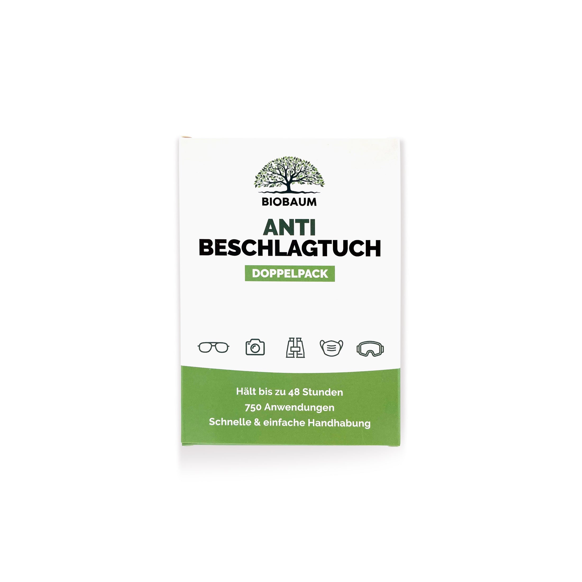 Antibeschlag-Tuch für Brillen (2x Tücher) Doppelpack